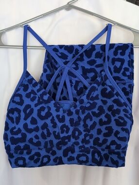 Balance - Two Piece Cheetah Blue And Black Velvet Set